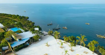 Fumba Town Beach Aerial